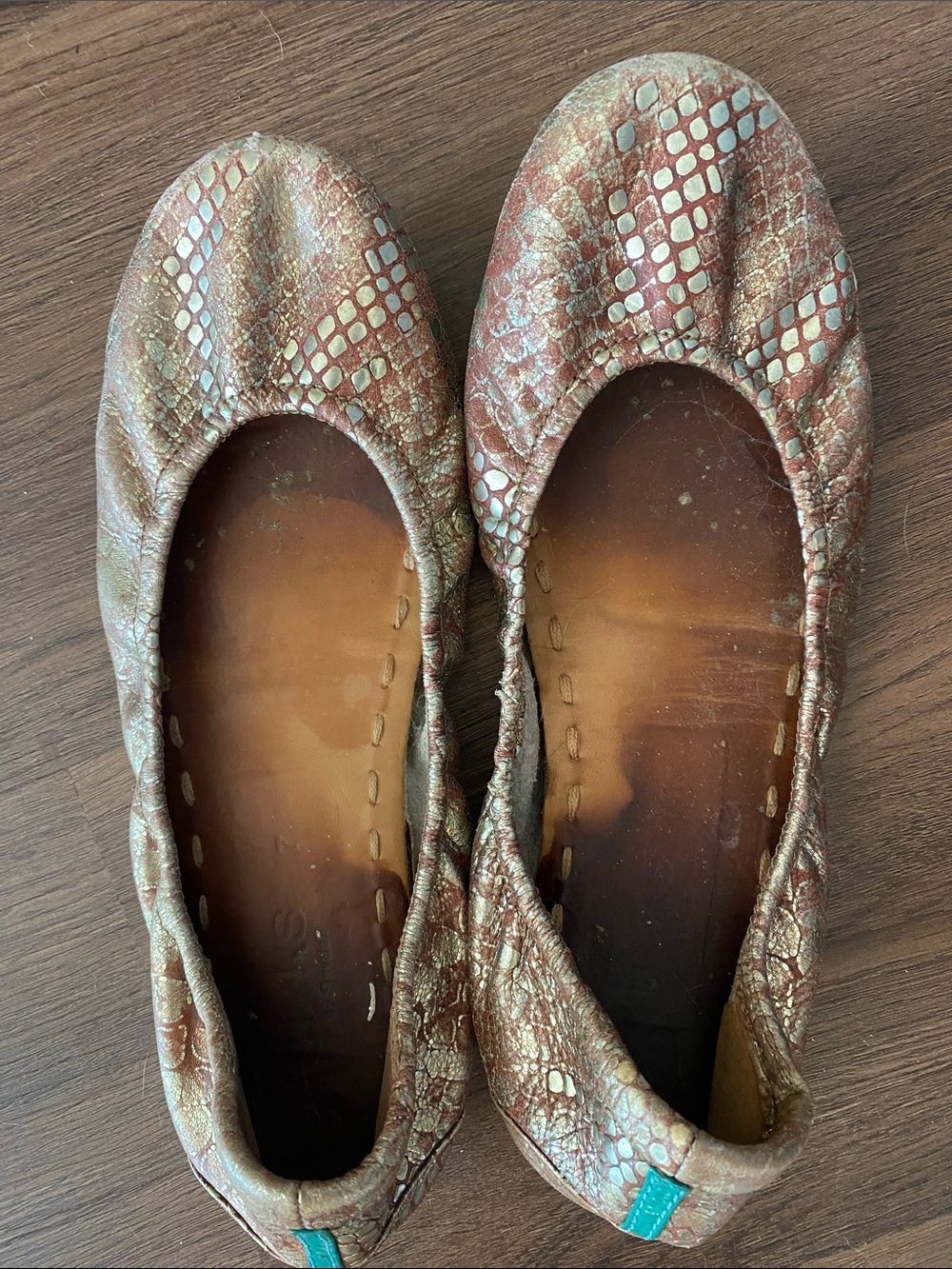 Wild Copper Tieks size 7